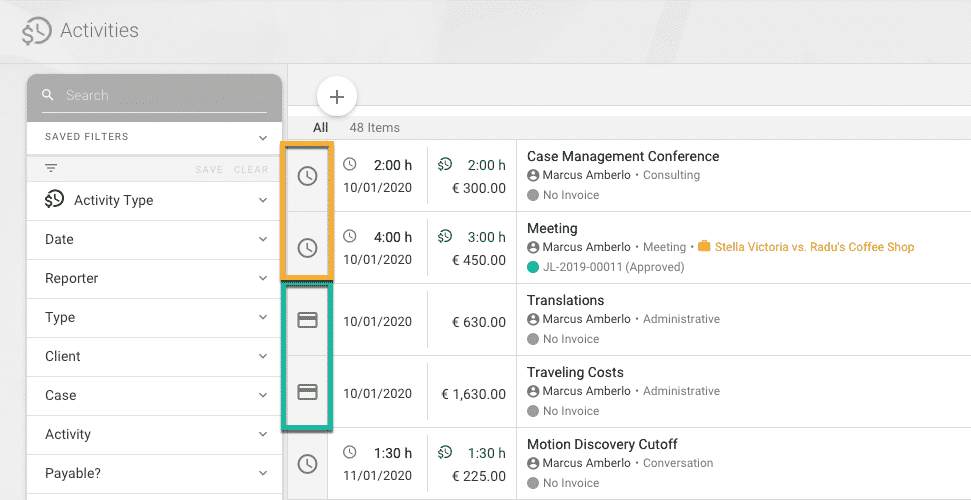 Expenses and timesheets - Amberlo